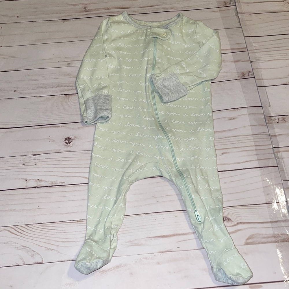 Cloud Island I love you mint green sleep n play 3-6 months